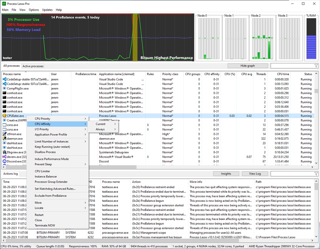 系统进程优化工具 Bitsum Process Lasso v12.4.4.20 Final